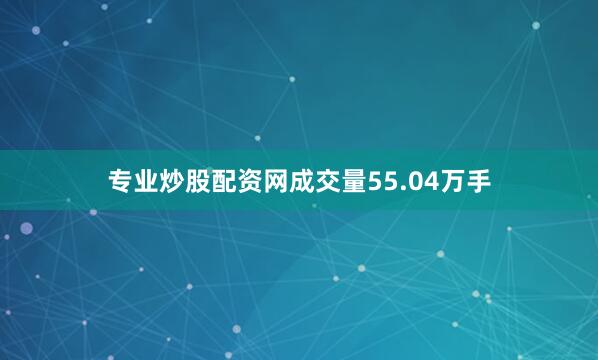 专业炒股配资网成交量55.04万手